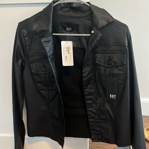 Kut From the Kloth Coated Black jacket - size XS! New with tags!